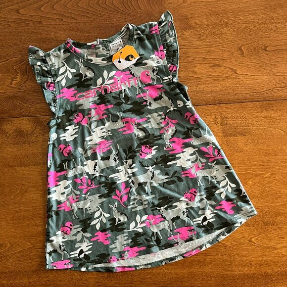 Carhartt forest animals camo swing top 4T NWT - Picture 1 of 9